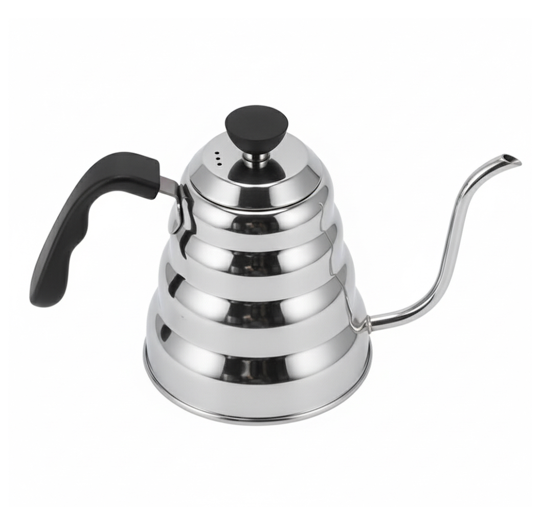 Tetera cuello de cisne Plateada