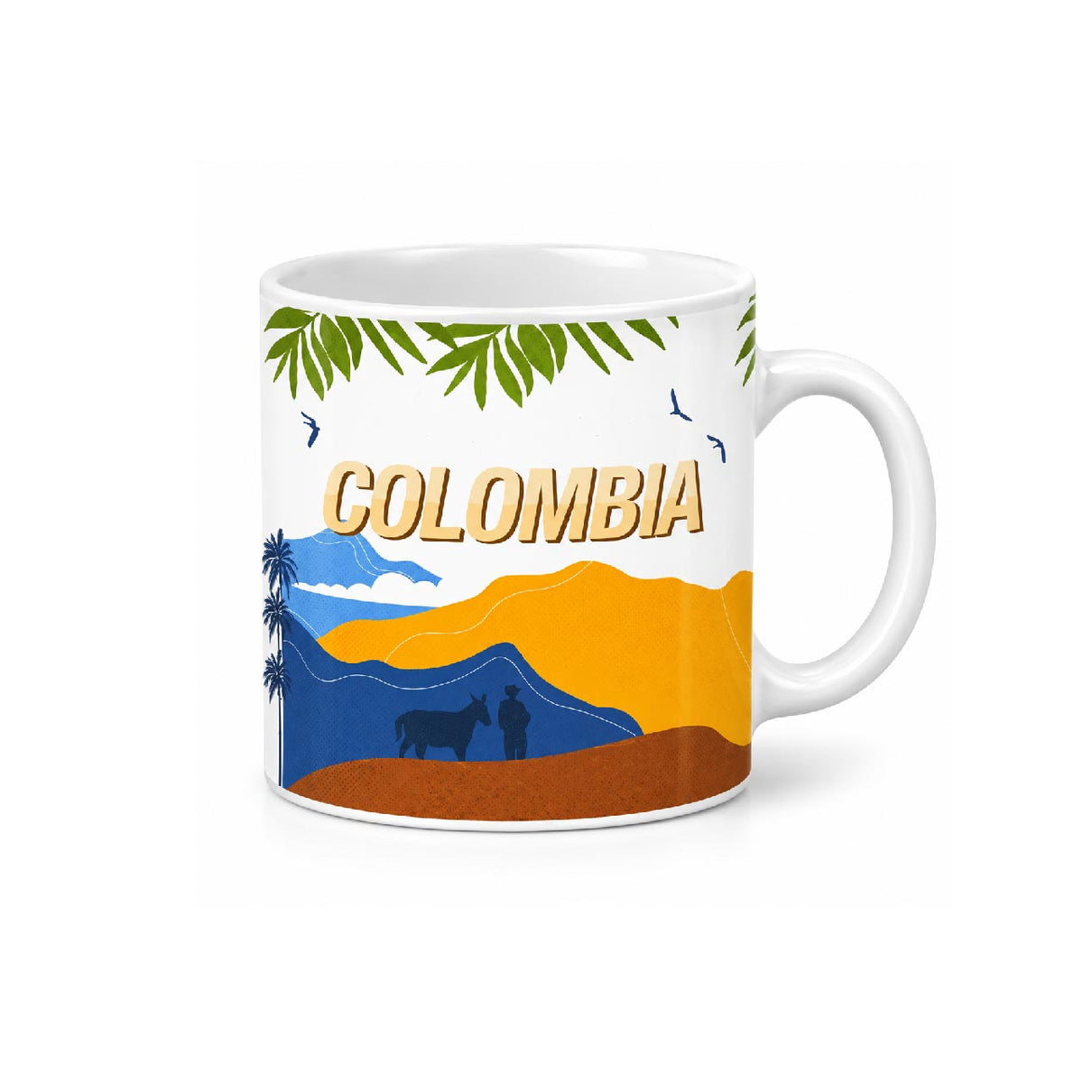 Taza de cerámica Colombia paisaje