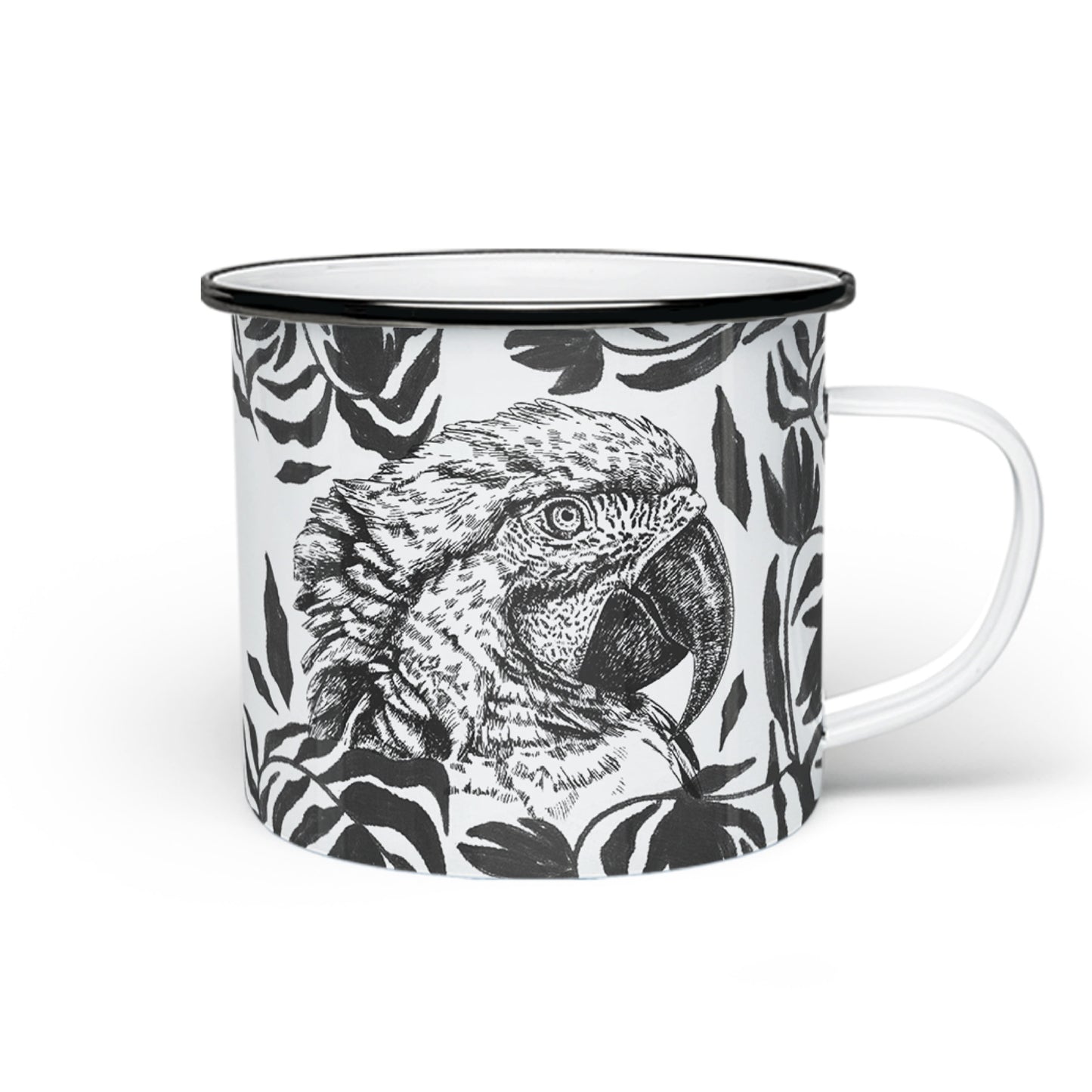 Taza de peltre Guacamaya / NEGRO