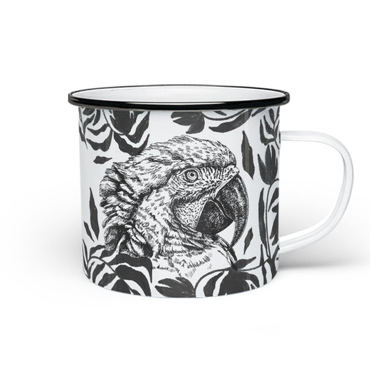 Taza de peltre Guacamaya / NEGRO