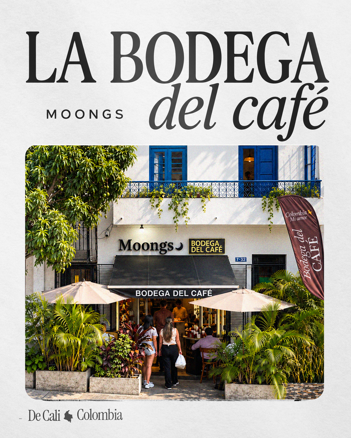 Moongs Bodega del Café, fachada en Cali