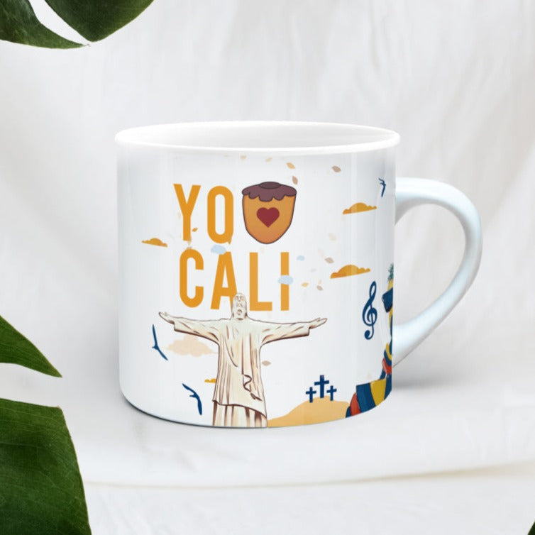 Taza de cerámica Yo Amo a Cali de MOONGS, con ilustración de Cali