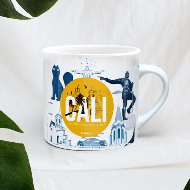 Taza de cerámica Cali Ilustrada de MOONGS, con ilustración de Cali