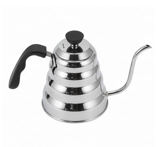 Tetera cuello de cisne Plateada