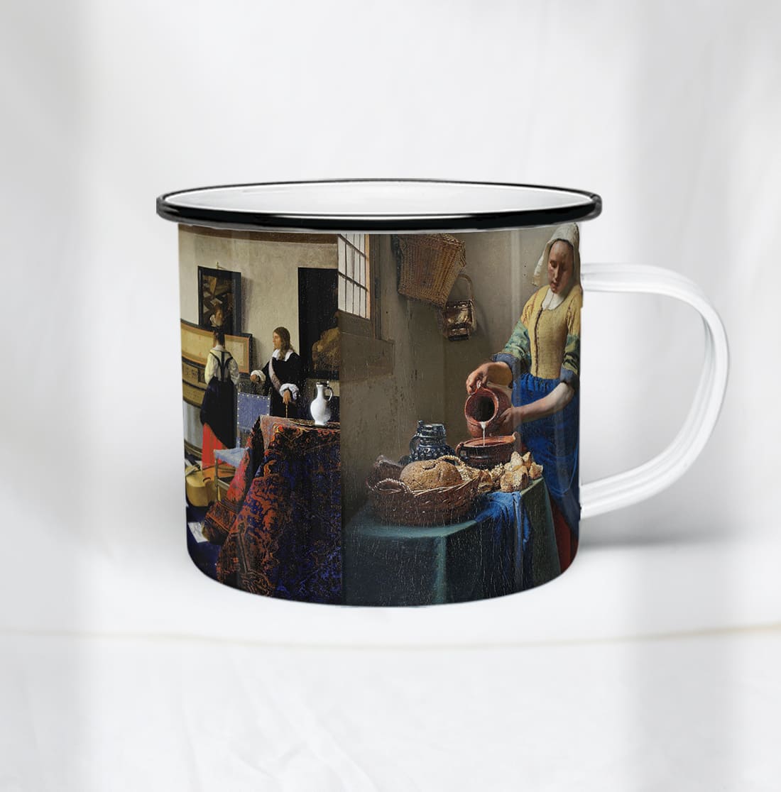 Taza de peltre La joven de la perla