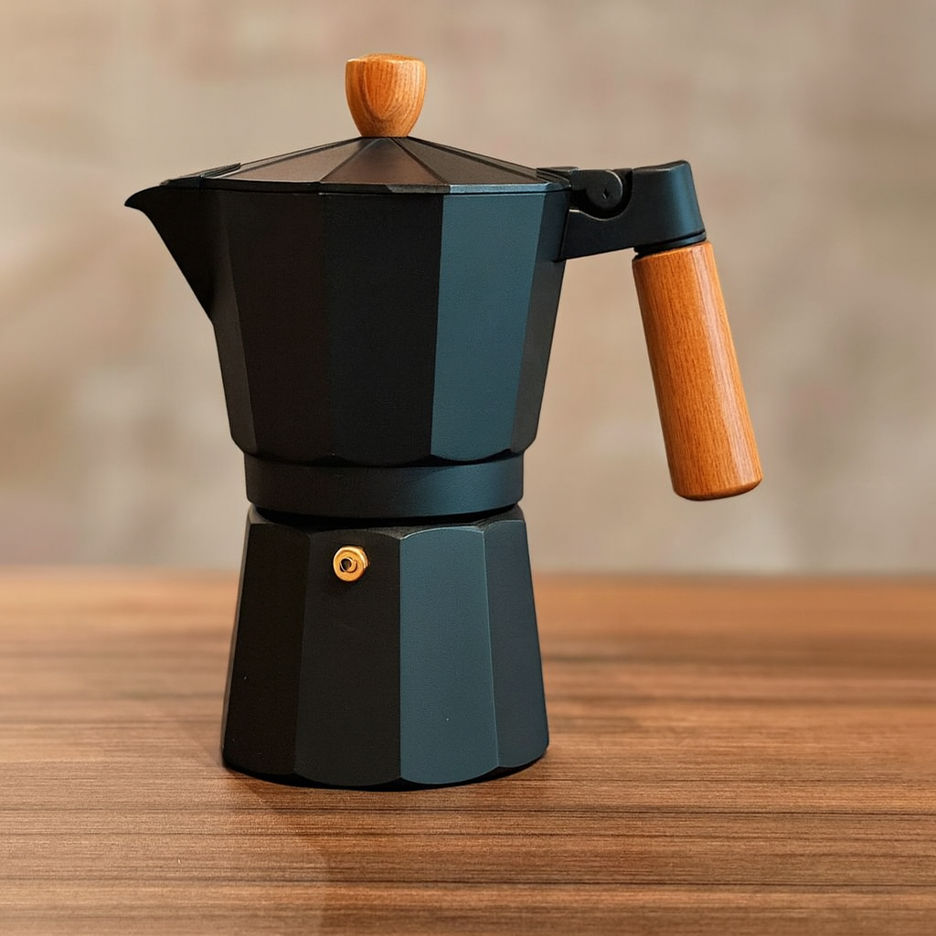 Moka Italiana mango madera 6 tazas