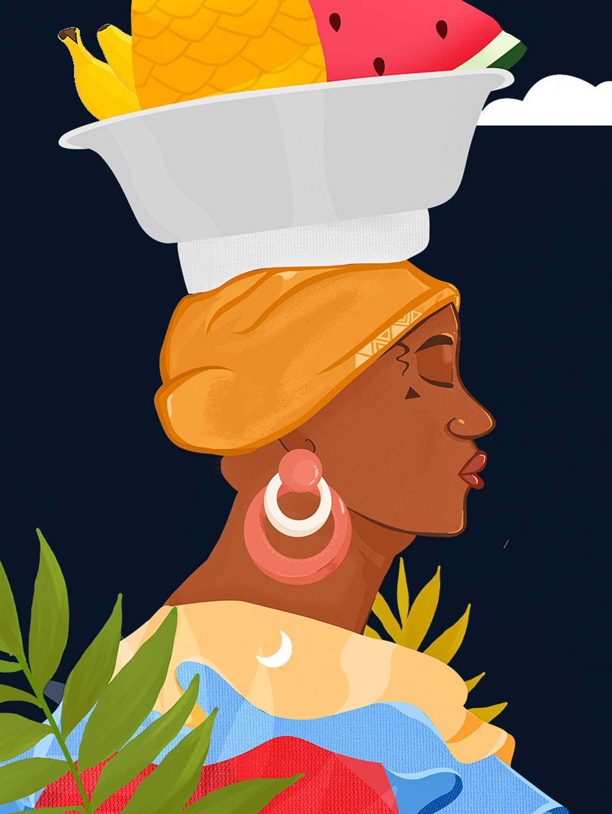 Ilustración de una palenquera