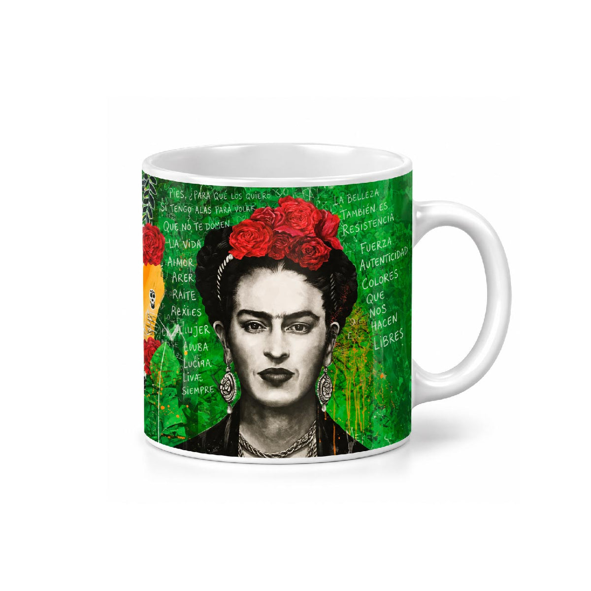 Taza de cerámica Frida Kahlo Flores