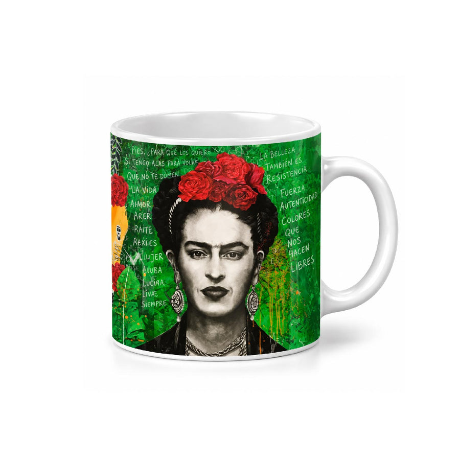 Taza de cerámica Frida Kahlo Flores