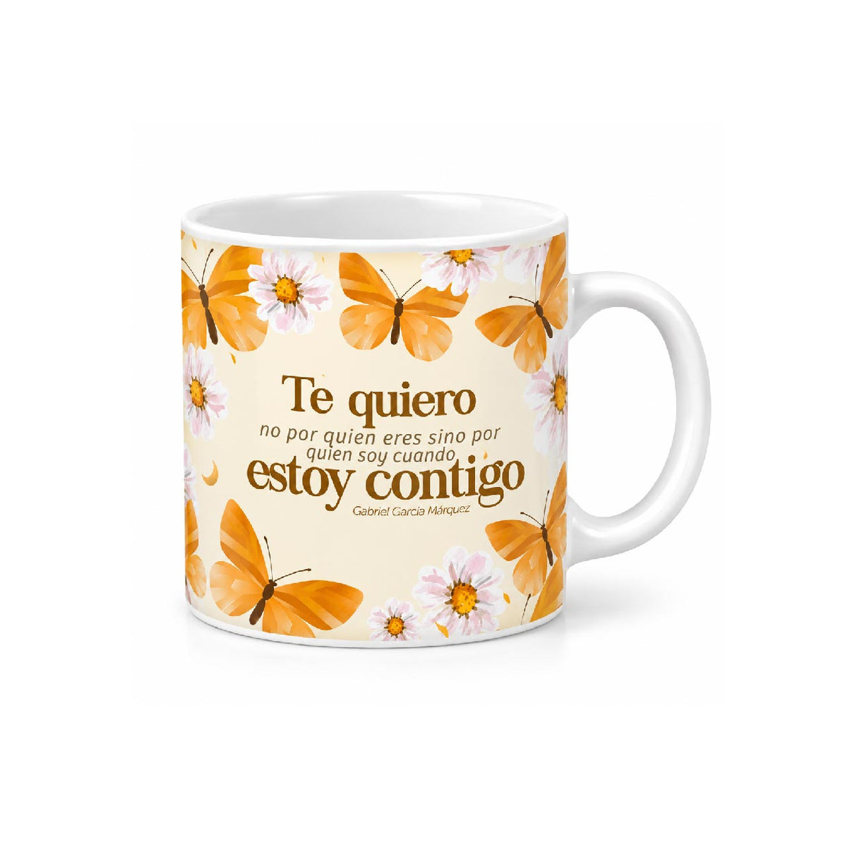 Taza de cerámica Mariposas amarillas