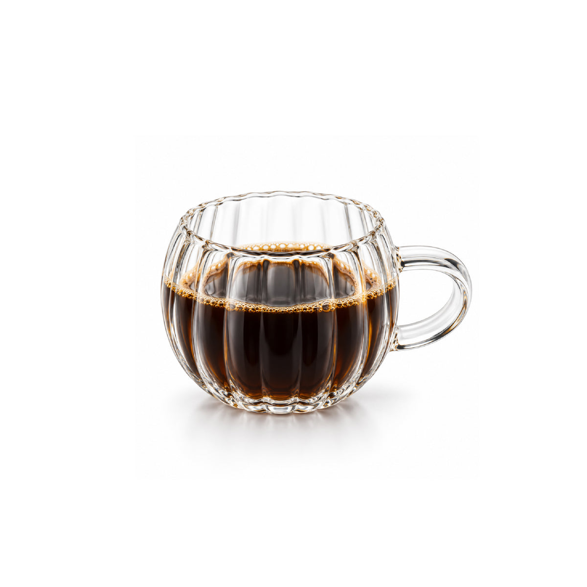 Taza de doble pared 80 ml troquelada con café