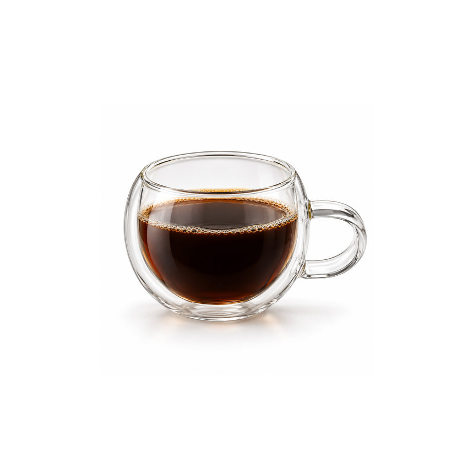 Taza de doble pared 80 ml con café