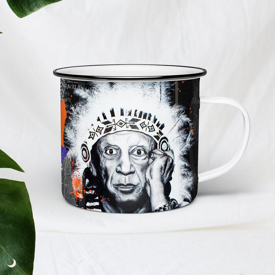 Taza de peltre Picasso de MOONGS, inspirada en Pablo Picasso