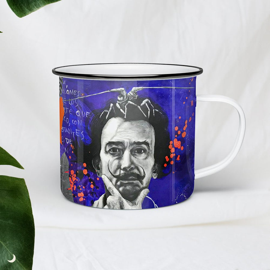 Taza de peltre Salvador Dalí de MOONGS, inspirada en Salvador Dalí