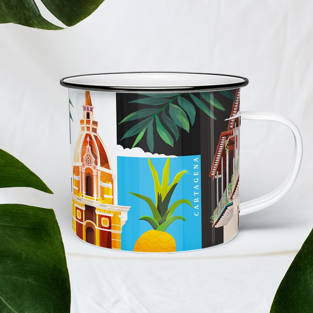Taza de peltre Cartagena hermosa - Moongs